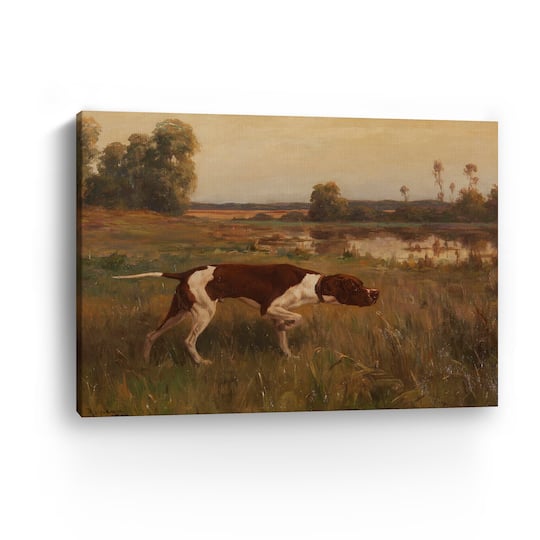Lumaprints Pointer in a Landscape (1909) Canvas Giclée Art